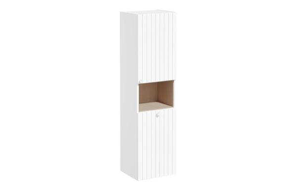VitrA Root Groove 40cm 2 Door Semi-Tall Unit w/Laundry Basket (RH Hinge) - Matt White